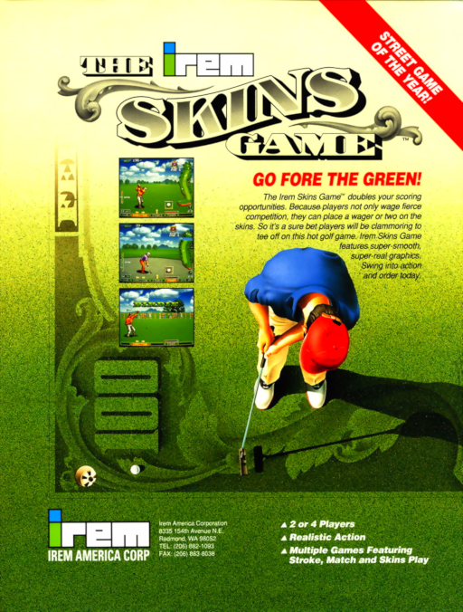 The Irem Skins Game (US set 1) Arcade Game Cover